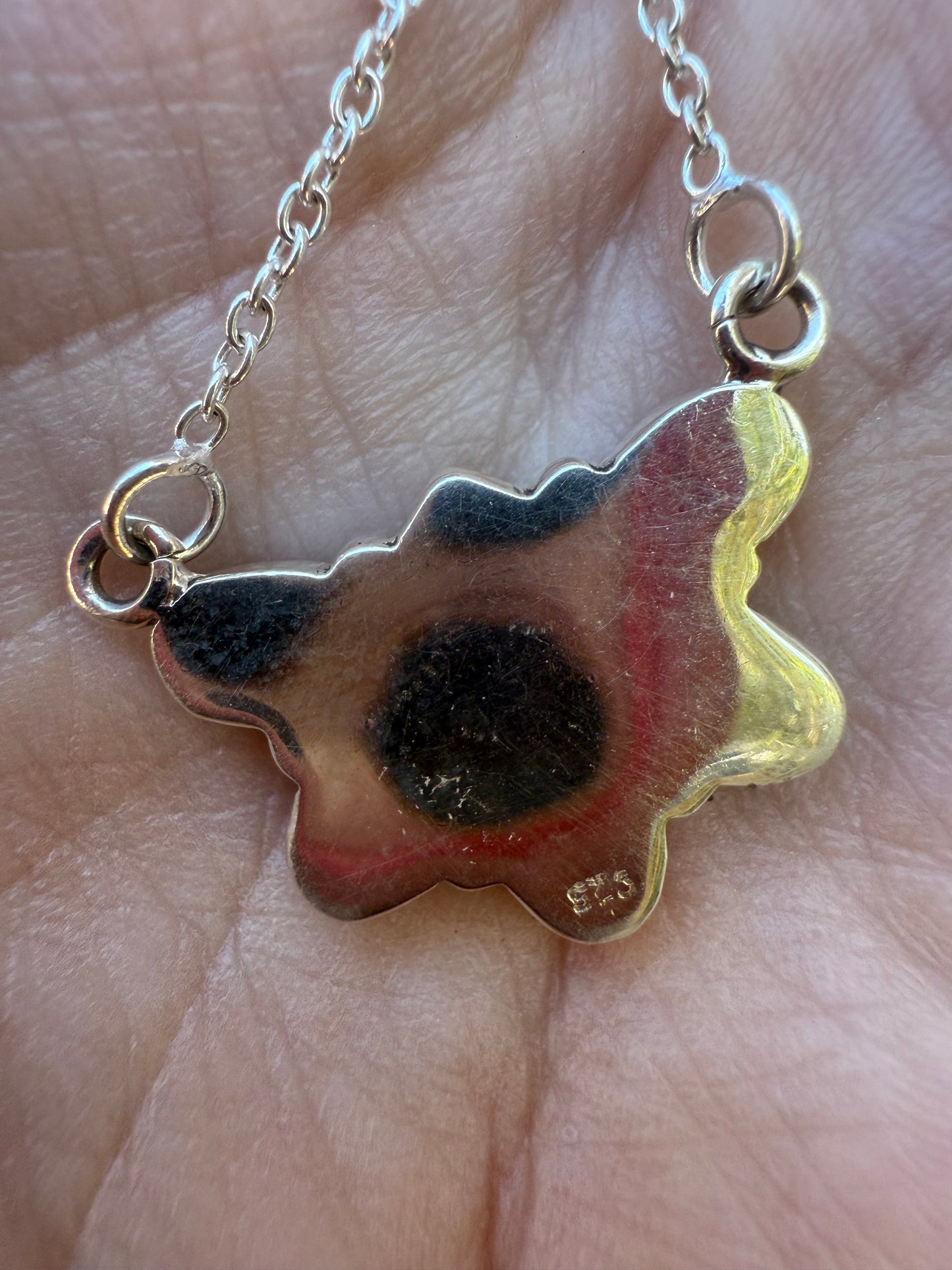 Turquoise and White Buffalo Sterling Silver Necklace