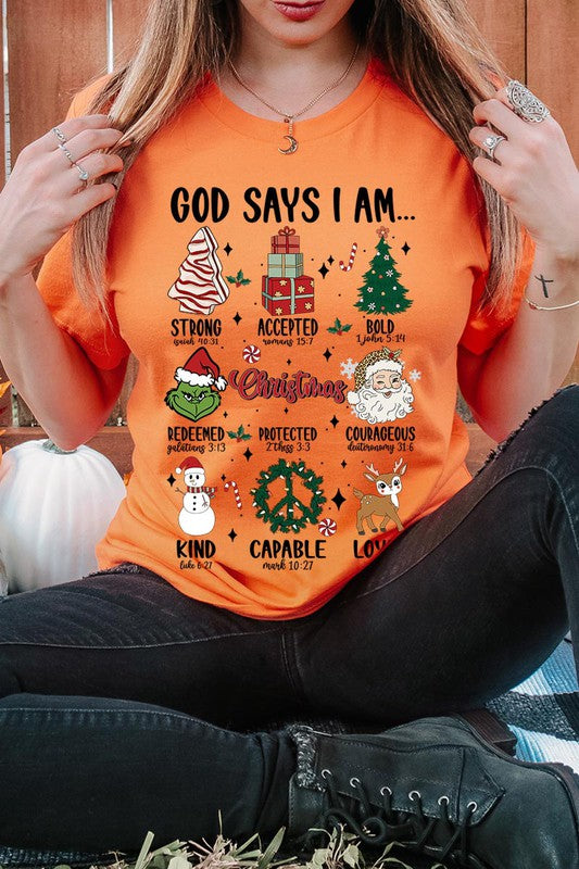 GOD SAYS I AM, UNISEX SHORT SLEEVE