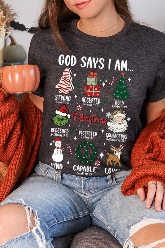 GOD SAYS I AM, UNISEX SHORT SLEEVE