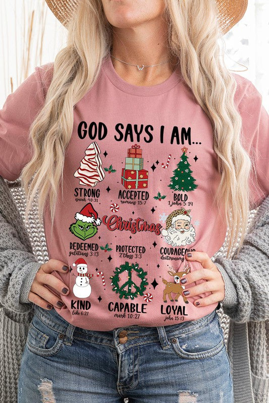 GOD SAYS I AM, UNISEX SHORT SLEEVE