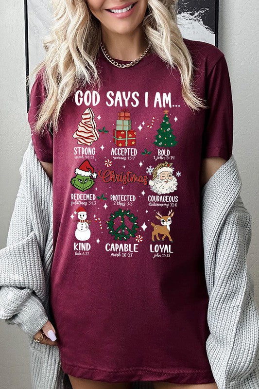 GOD SAYS I AM, UNISEX SHORT SLEEVE