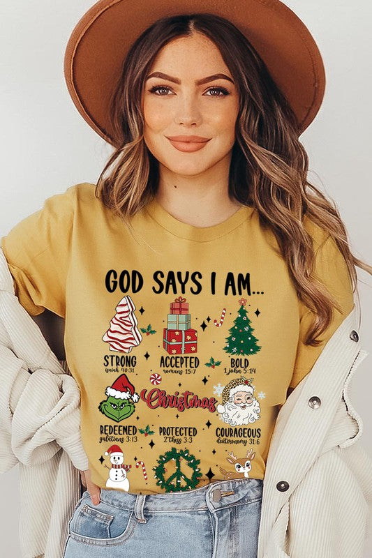 GOD SAYS I AM, UNISEX SHORT SLEEVE