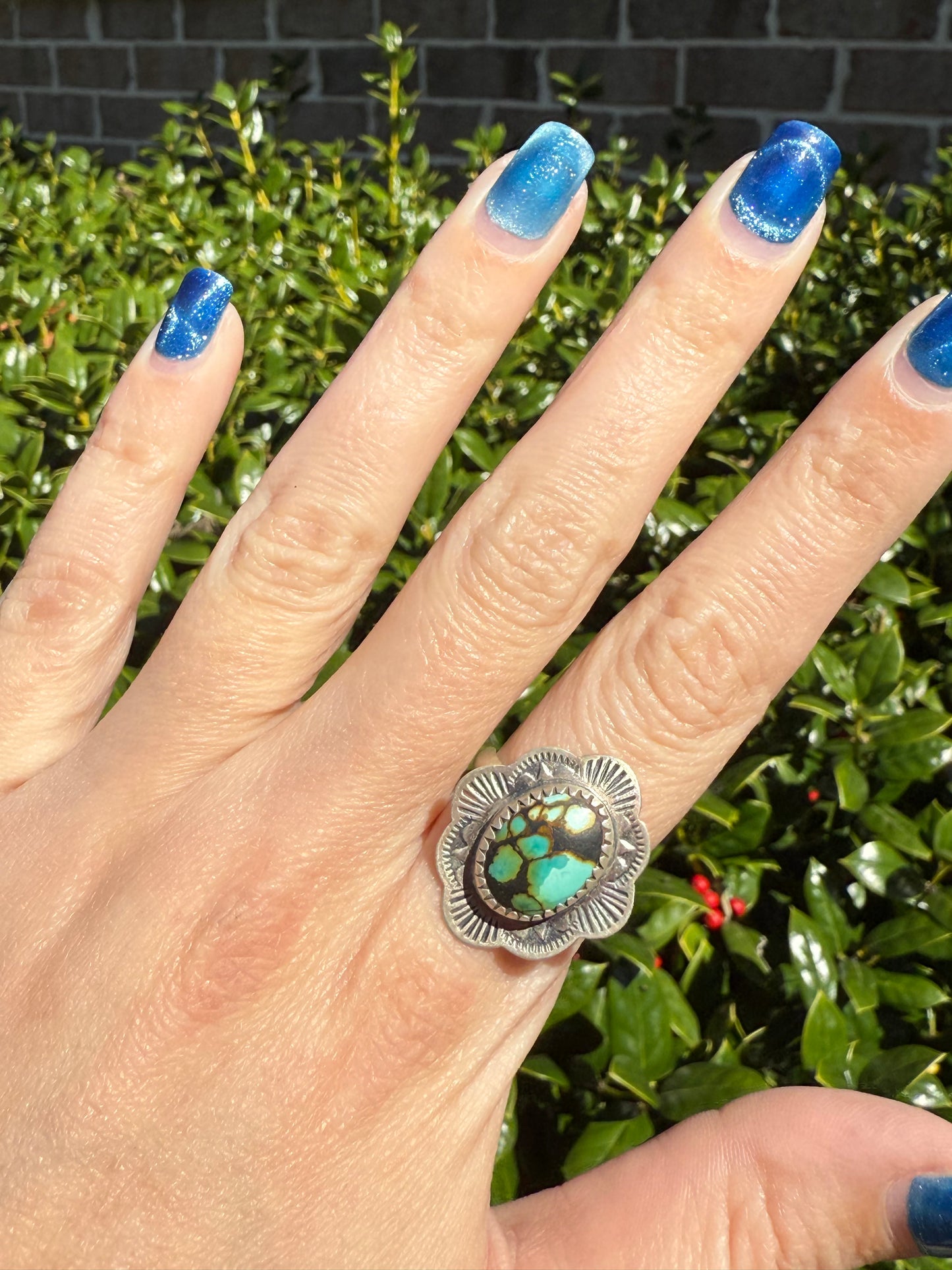 Blackjack Turquoise Sterling Silver Accent Ring