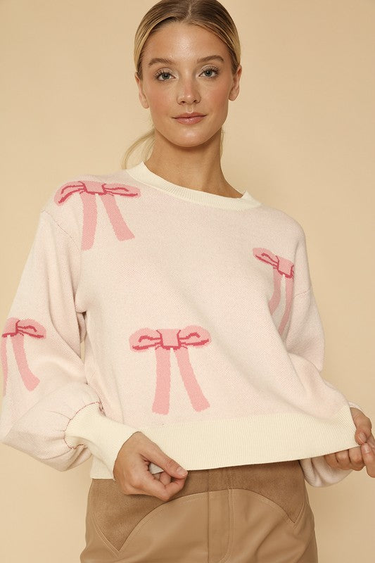 Madeline Bow knit sweater