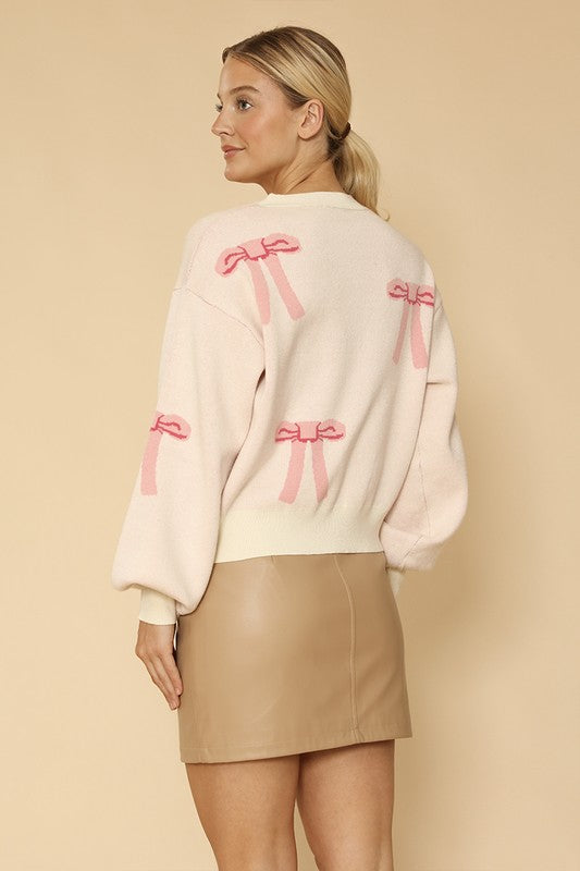Madeline Bow knit sweater