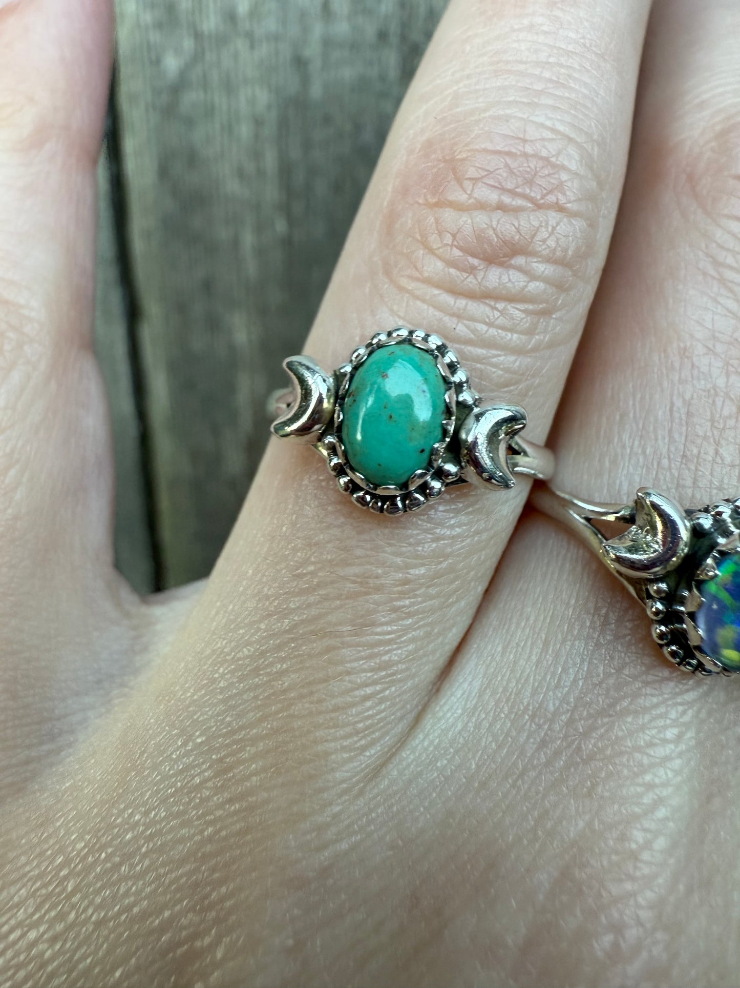 Crescent Moon Sterling Silver Ring