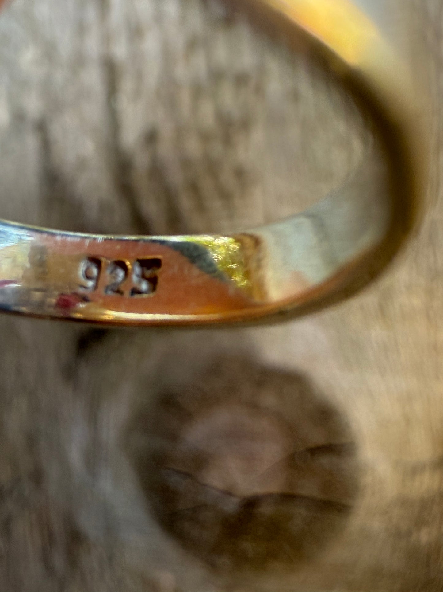 Pink Balloon Opal Heart Floater Sterling Silver Ring