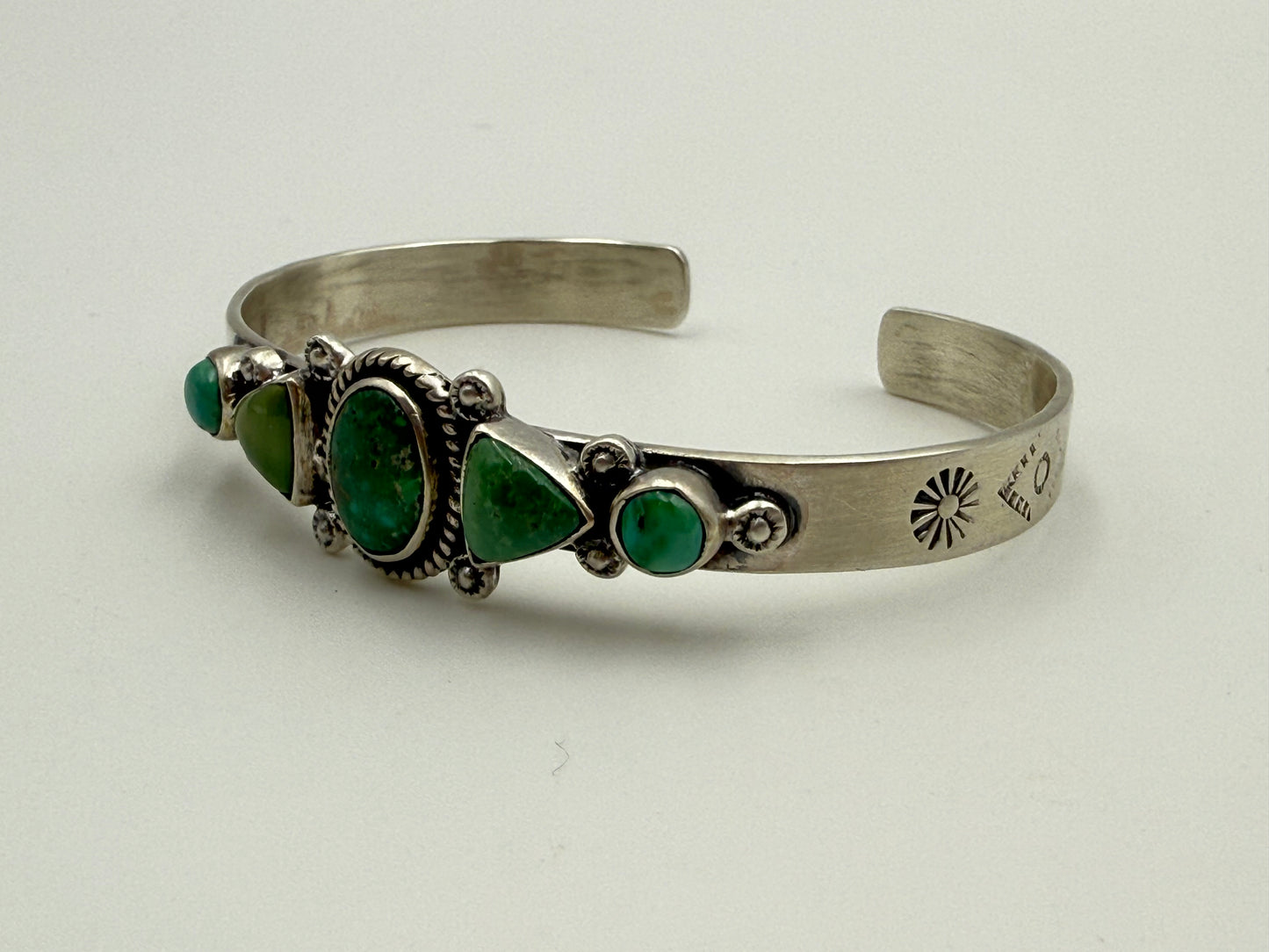 Emerald Valley Statement Sterling Silver Cuff