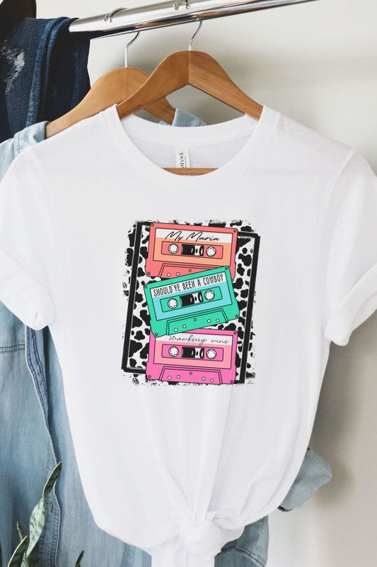 Country Music Cassettes Graphic Tee