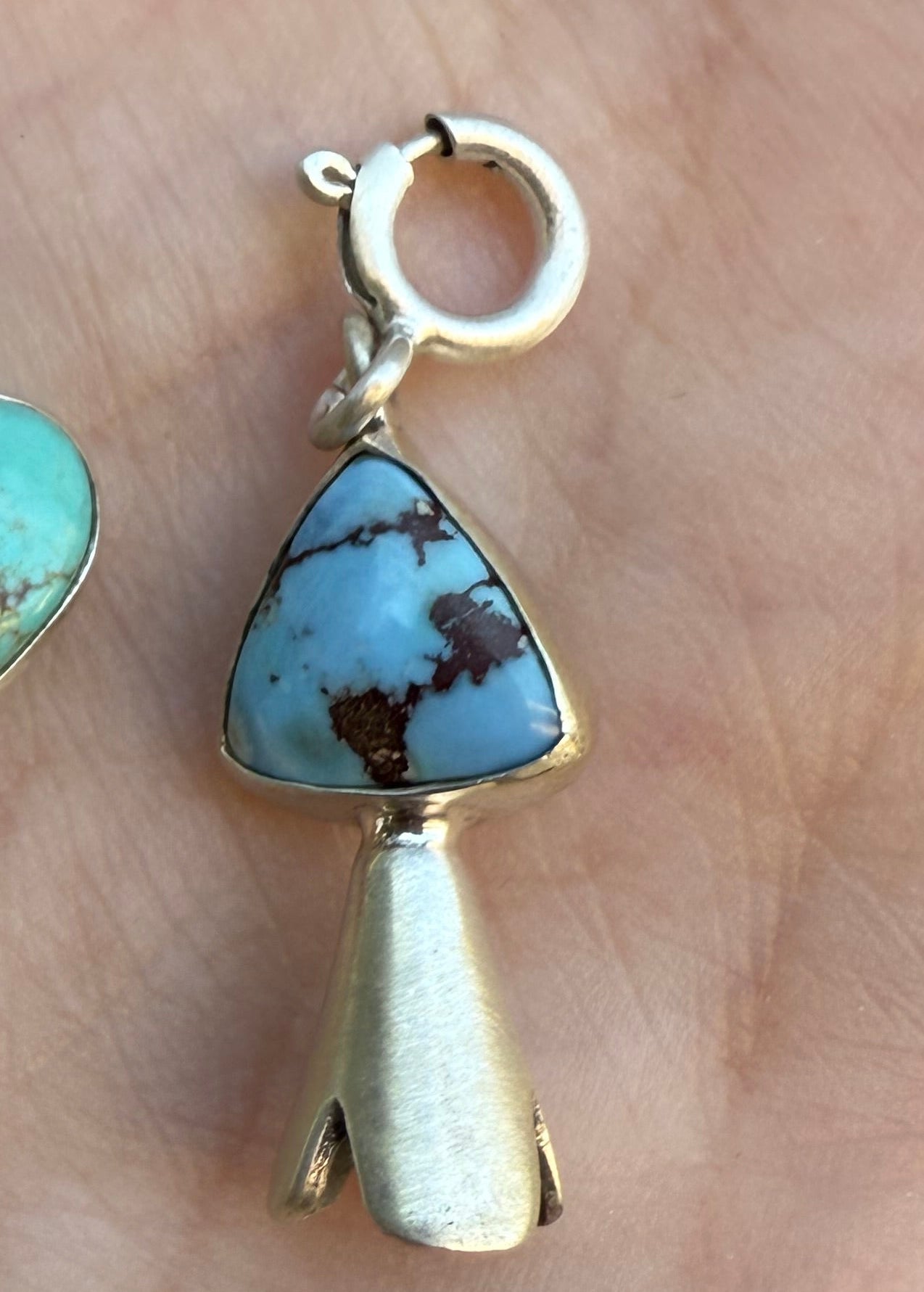 Squash Horn Blossom Sterling Silver Charm