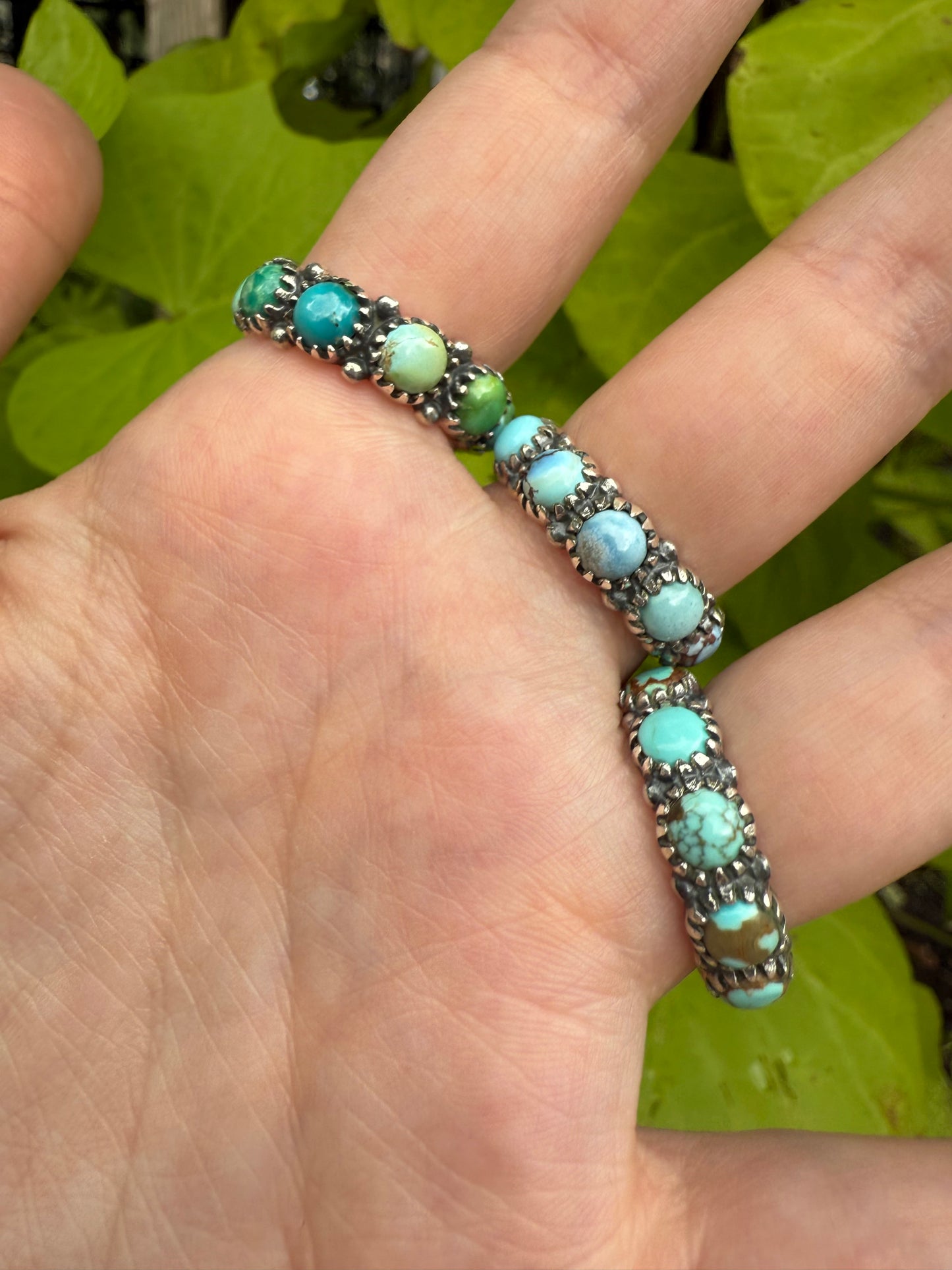 Premium Turquoise Infinity Band Sterling Silver 925