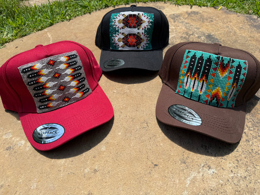 Native Beadwork Snapback Hat by Indio