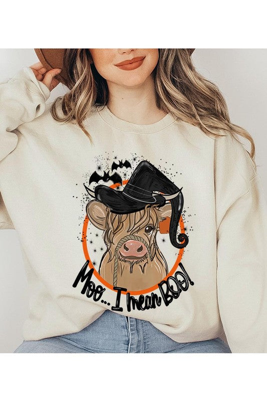 HALLOWEEN LONGHORN COW UNISEX FLEECE SWEATSHIRT