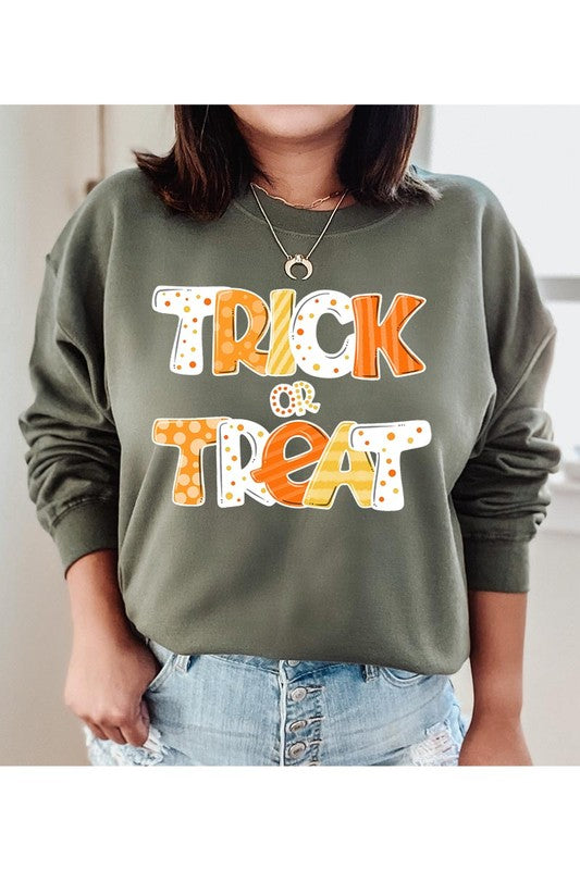 TRICK OR TREAT FLEECE SWEATSHIRT