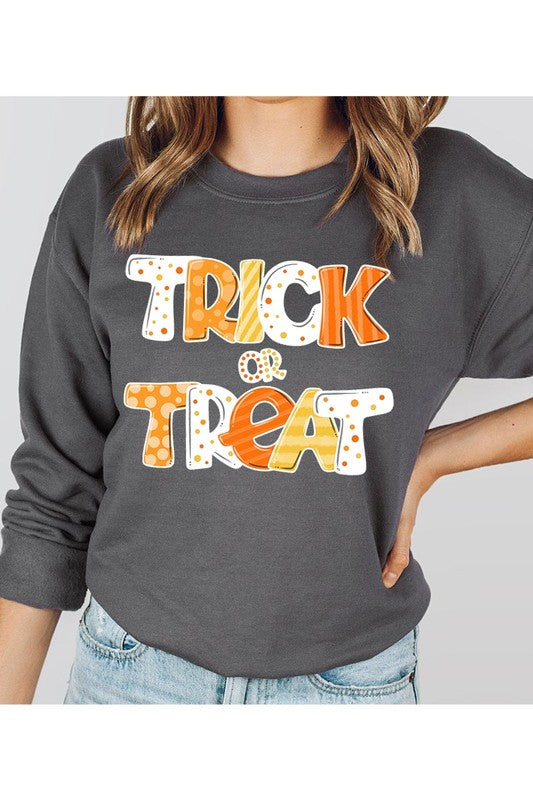 TRICK OR TREAT FLEECE SWEATSHIRT