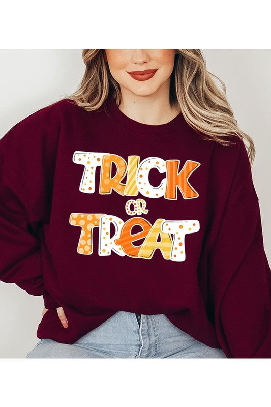 TRICK OR TREAT FLEECE SWEATSHIRT