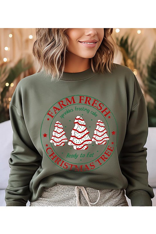 FARM FRESH CHRISTMAS TREE UNISEX FLEECE SWEATSHIRT