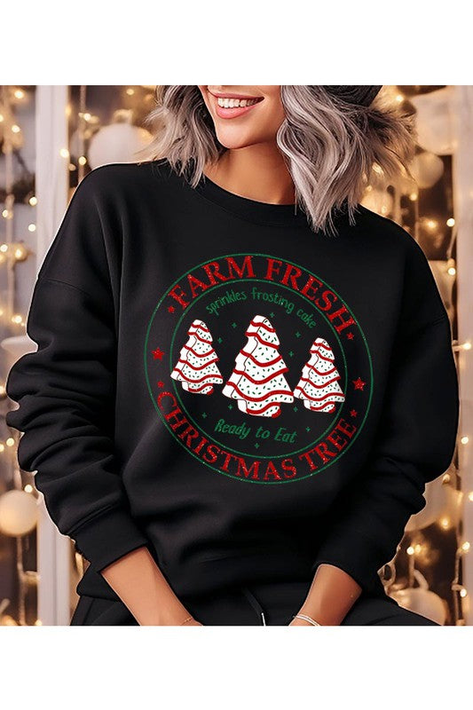 FARM FRESH CHRISTMAS TREE UNISEX FLEECE SWEATSHIRT