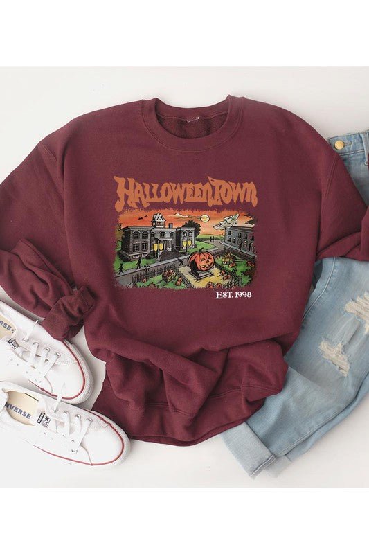 HALLOWEEN TOWN 1998 FLEECE SWEATSHIRT