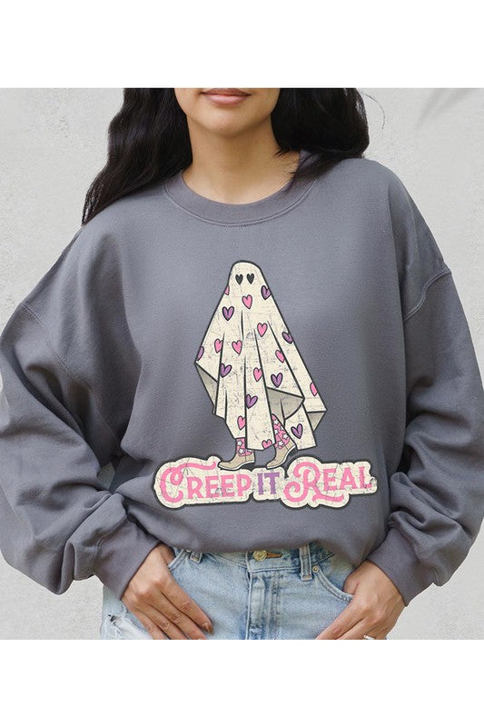 CREEP IT REAL UNISEX FLEECE SWEATSHIRT