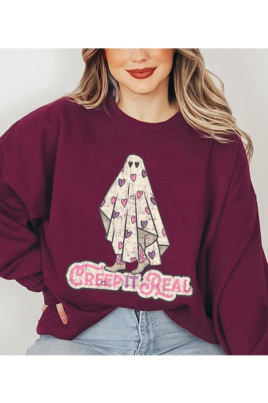 CREEP IT REAL UNISEX FLEECE SWEATSHIRT