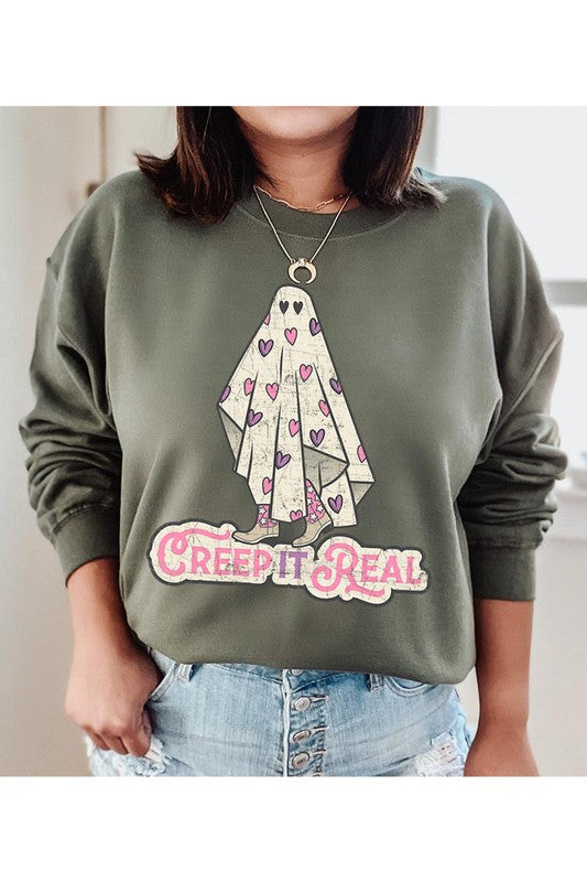 CREEP IT REAL UNISEX FLEECE SWEATSHIRT