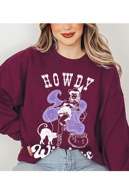 HOWDY WITCHES UNISEX FLEECE SWEATSHIRT