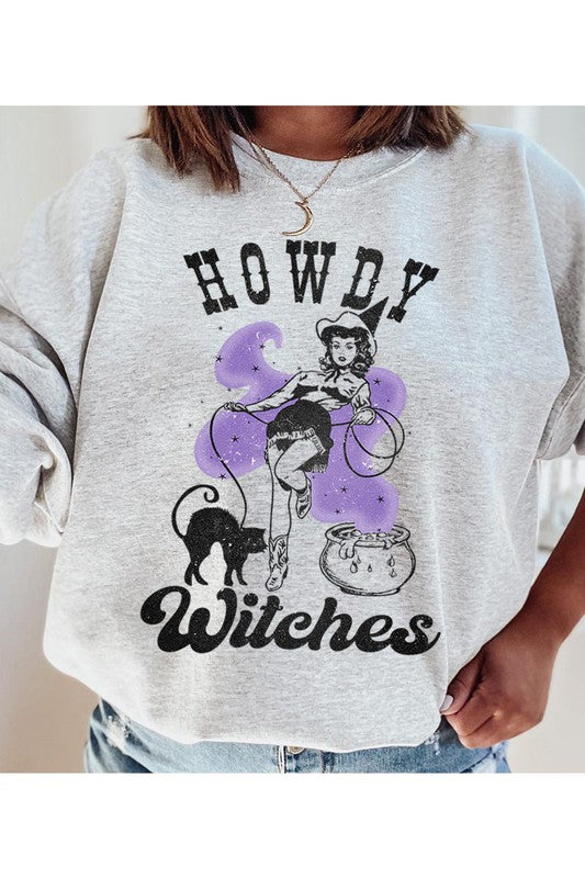 HOWDY WITCHES UNISEX FLEECE SWEATSHIRT