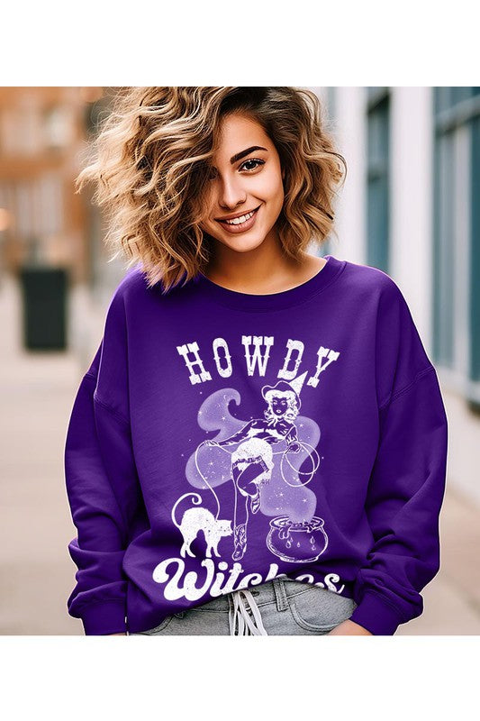 HOWDY WITCHES UNISEX FLEECE SWEATSHIRT