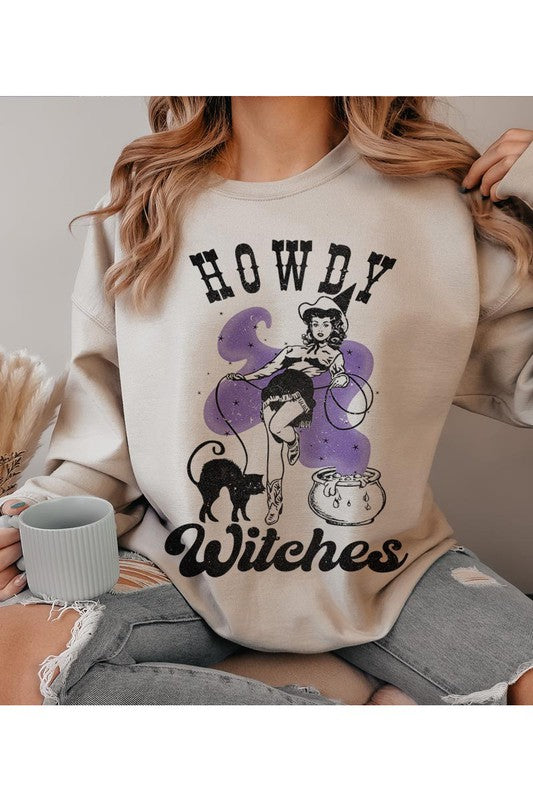 HOWDY WITCHES UNISEX FLEECE SWEATSHIRT