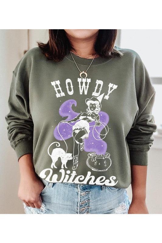 HOWDY WITCHES UNISEX FLEECE SWEATSHIRT