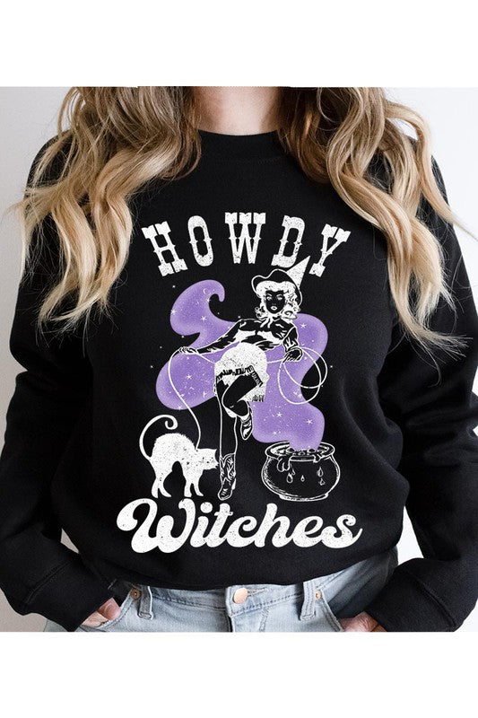 HOWDY WITCHES UNISEX FLEECE SWEATSHIRT