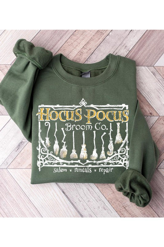 HOCUS POCUS BROOM CO FLEECE SWEATSHIRT