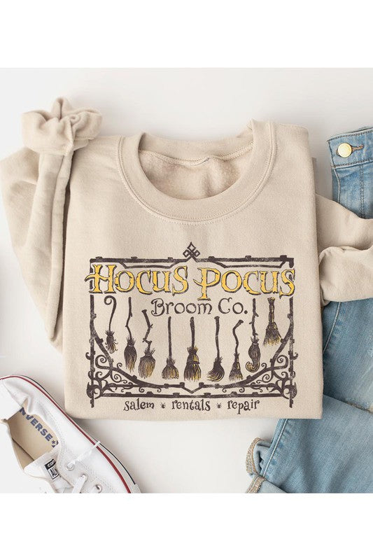 HOCUS POCUS BROOM CO FLEECE SWEATSHIRT