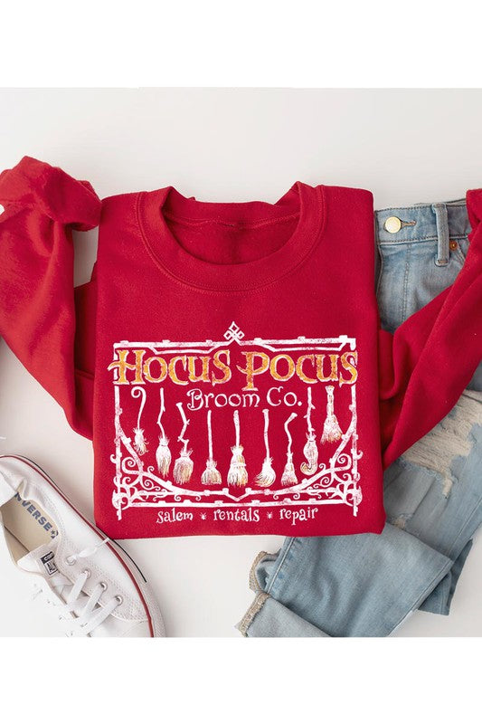 HOCUS POCUS BROOM CO FLEECE SWEATSHIRT