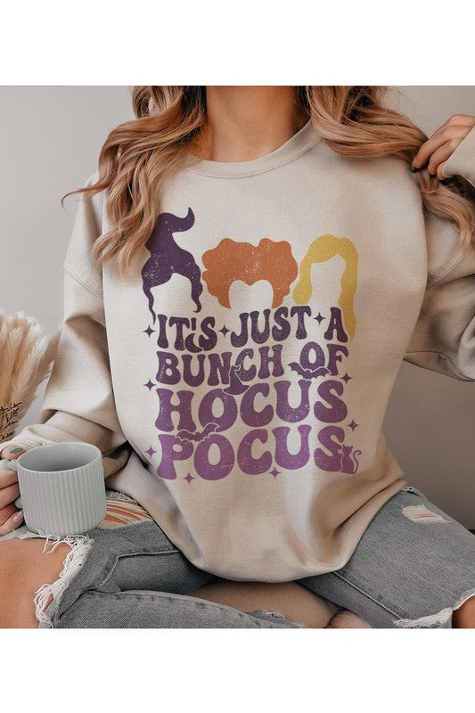 IT'S JUST A BUNCH OF HOCUS POCUS UNISEX FLEECE SWEATSHIRT