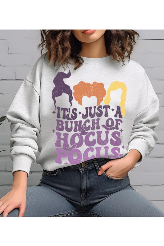 IT'S JUST A BUNCH OF HOCUS POCUS UNISEX FLEECE SWEATSHIRT