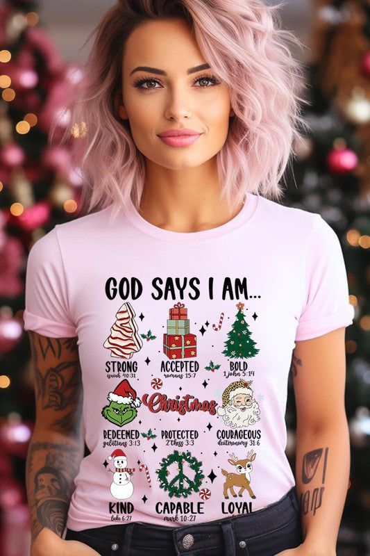 GOD SAYS I AM, UNISEX SHORT SLEEVE
