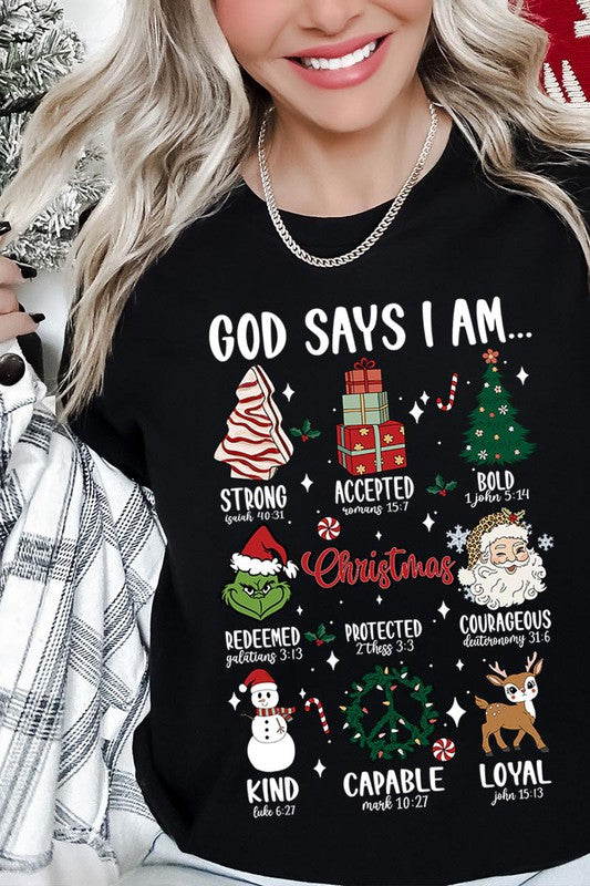 GOD SAYS I AM, UNISEX SHORT SLEEVE