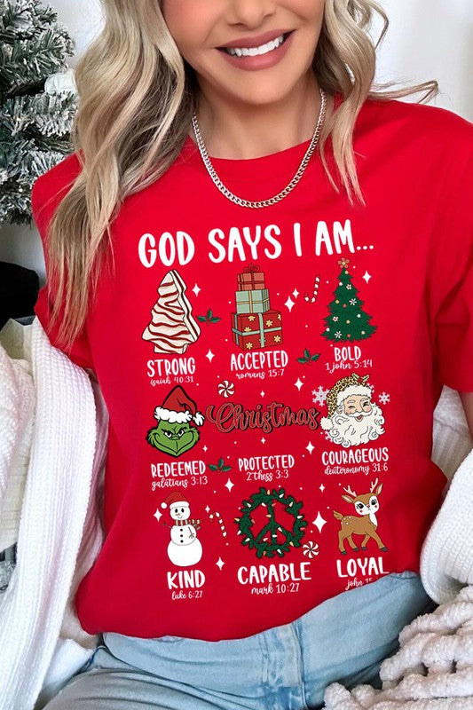 GOD SAYS I AM, UNISEX SHORT SLEEVE