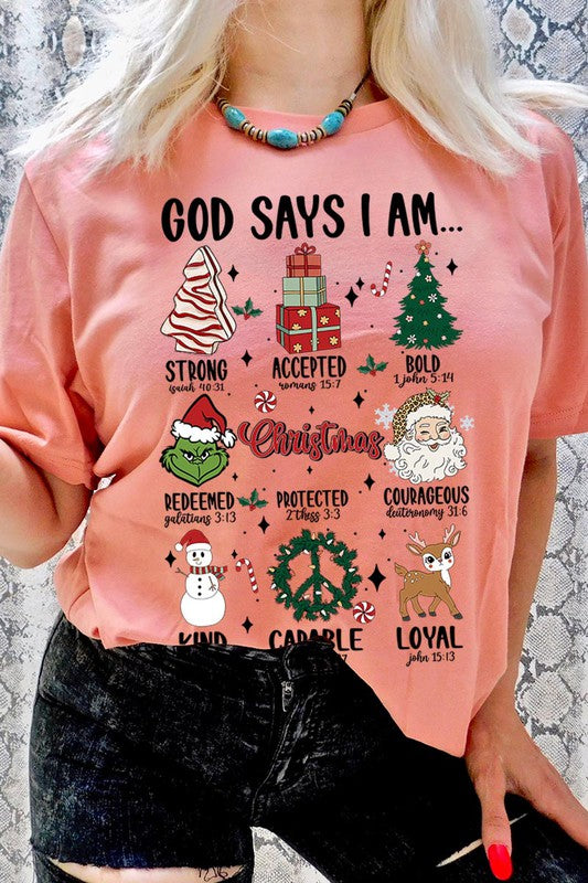 GOD SAYS I AM, UNISEX SHORT SLEEVE