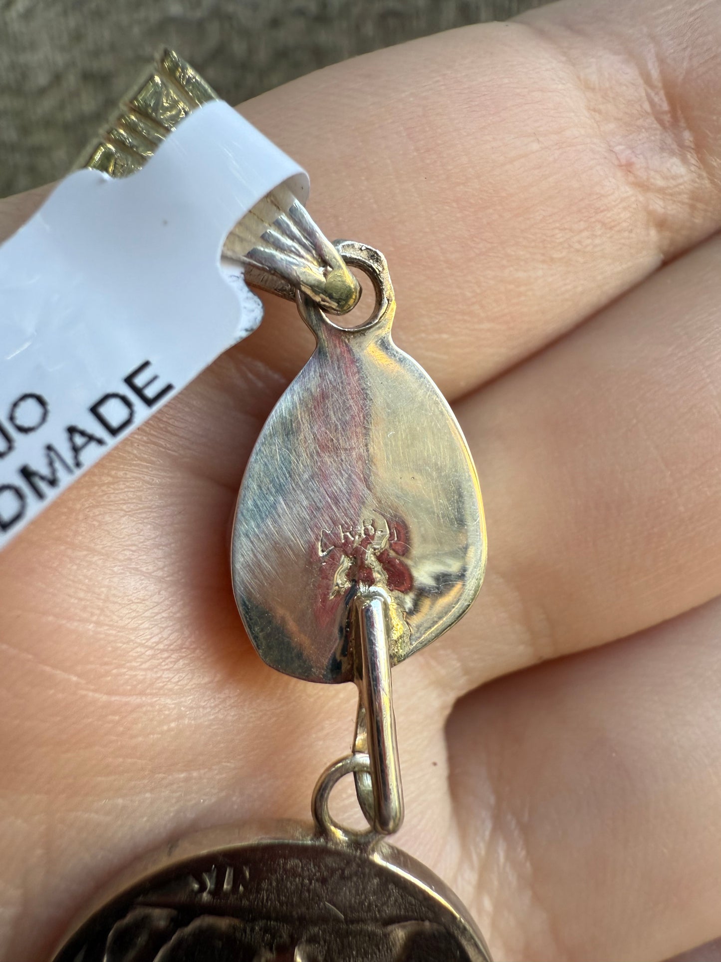 Navajo Sleeping Beauty Buffalo Nickel Pendant by Jerome Lee Sterling Silver 925