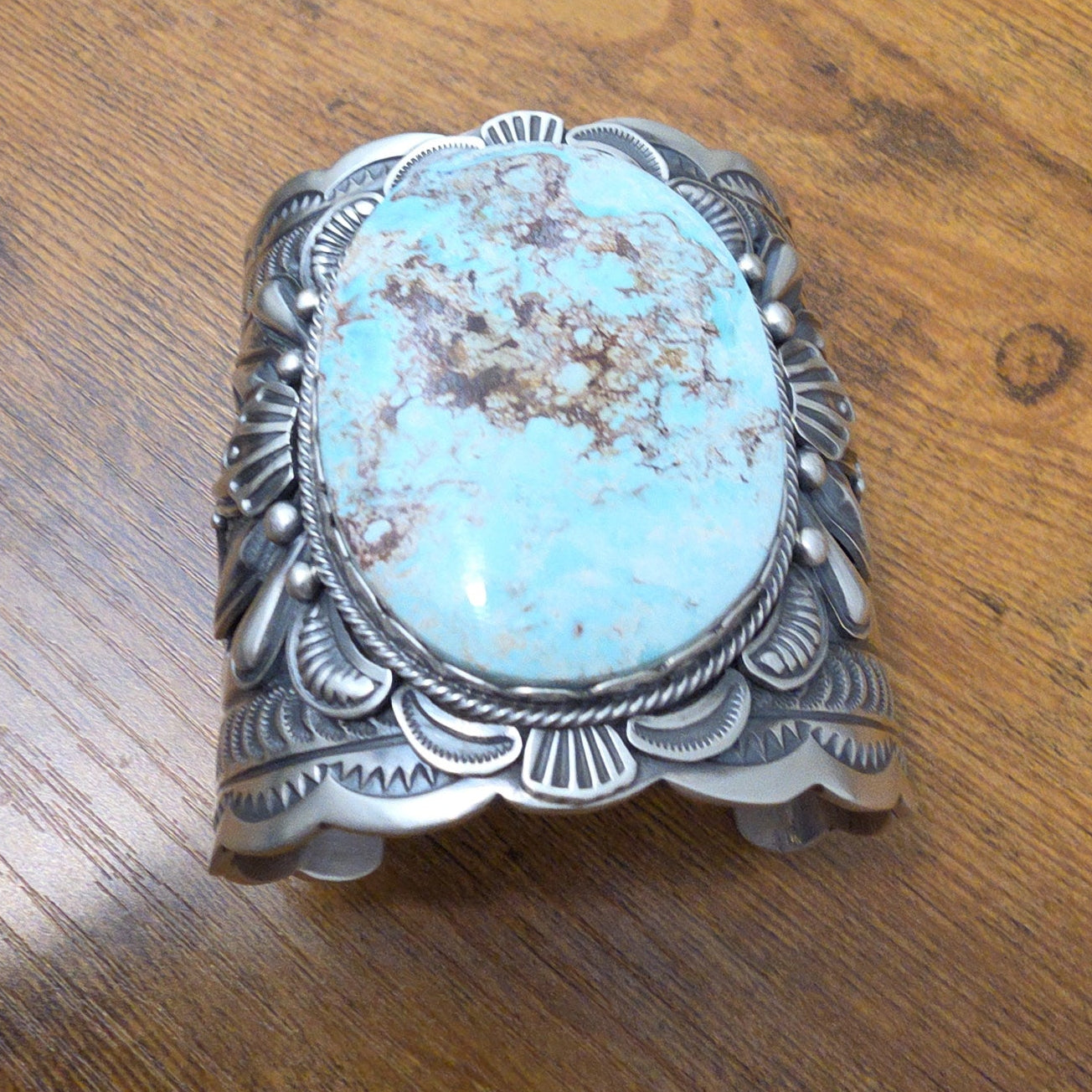 Navajo Dry Creek Statement Sterling Silver Handmade Cuff By Sheila Tso