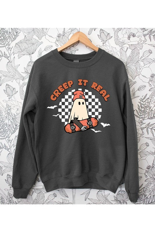 CREEP IT REAL, UNISEX FLEECE SWEATSHIRT