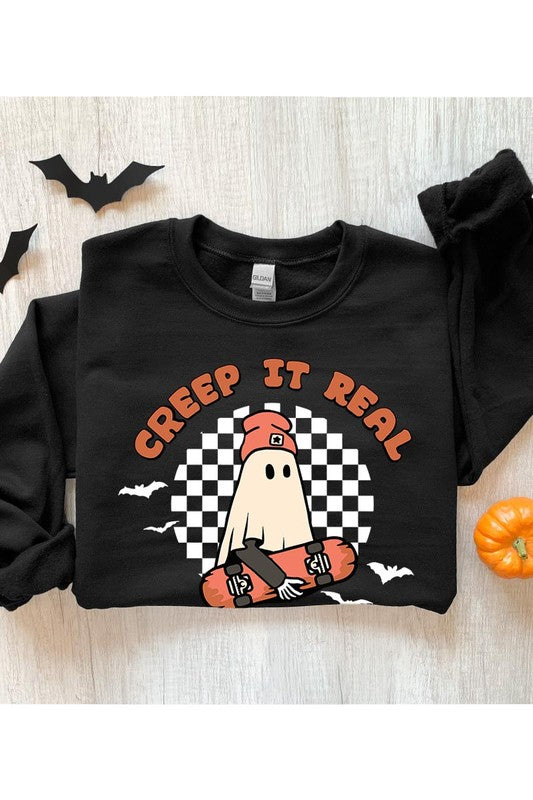 CREEP IT REAL, UNISEX FLEECE SWEATSHIRT