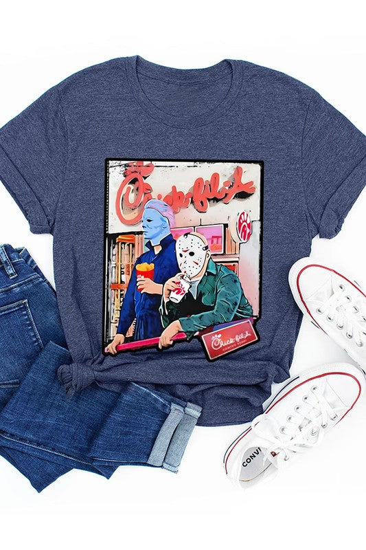 THE PLUG JASON AND MICHAEL MYERS UNISEX SHORT SLEEVE