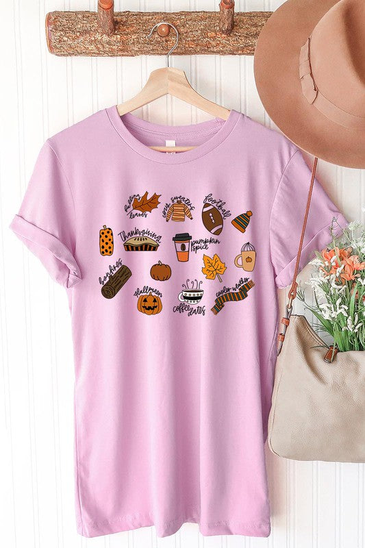 FALL DOODLE UNISEX SHORT SLEEVE