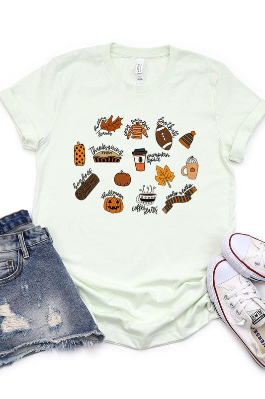 FALL DOODLE UNISEX SHORT SLEEVE