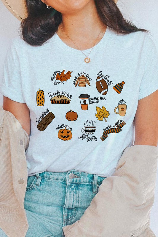 FALL DOODLE UNISEX SHORT SLEEVE