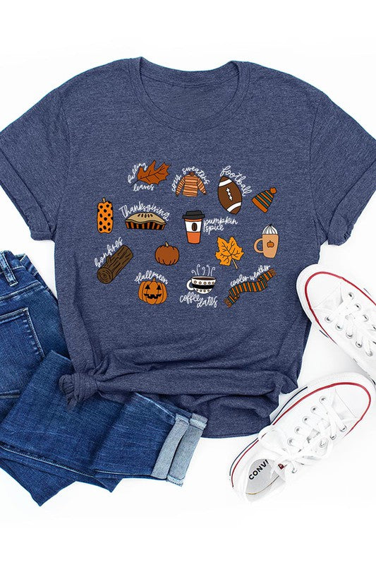 FALL DOODLE UNISEX SHORT SLEEVE